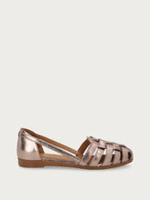 Ballerina ragnetto in pelle laminata - Platino | FRAU