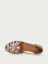 Ballerina ragnetto in pelle laminata - Bronzo | FRAU