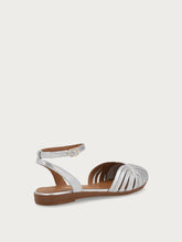 Metallic caged sandals with thin straps - Silver | FRAU