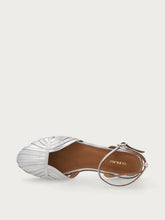 Metallic caged sandals with thin straps - Silver | FRAU