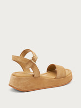 Sandalen mit Plateau aus Veloursleder - Lion | FRAU