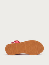 Sandalen mit Plateausohle aus Leder - Kirsche | FRAU