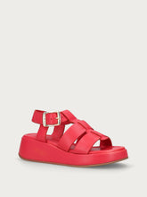Sandali gladiatore in pelle - Cigliegia | FRAU