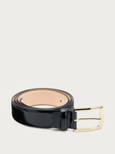 Cintura classica in pelle abrasivata - Nero | FRAU