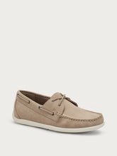 Boots-Mokassins aus Veloursleder - Sand | FRAU