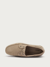 Boots-Mokassins aus Veloursleder - Sand | FRAU
