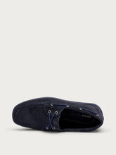Boots-Mokassins aus Veloursleder - Blau | FRAU