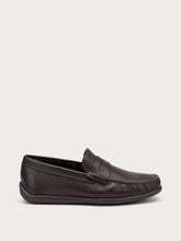 Comfort tech tumbled leather loafers - Dark Brown | FRAU