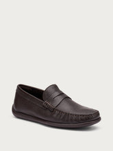 Comfort tech tumbled leather loafers - Dark Brown | FRAU