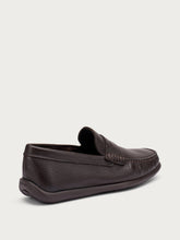 Comfort tech tumbled leather loafers - Dark Brown | FRAU