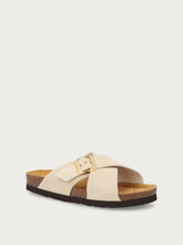 Ciabattina a incrocio in suede - Cappuccino | FRAU