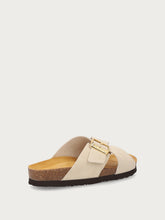 Ciabattina a incrocio in suede - Cappuccino | FRAU