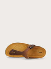 Nubuck thong sandals - Cognac | FRAU