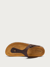 Nubuck thong sandals - Dark Brown | FRAU
