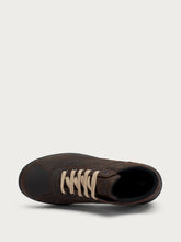 Casual oiled leather high-top sneakers - Brown | FRAU