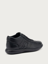 Casual leather high-top sneakers - Black | FRAU