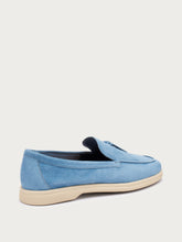 Wildleder-Mokassin mit Quasten - Staubblau | FRAU