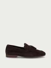 Deconstructed suede loafers with tassels - Cocoa | FRAU