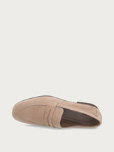 Deconstructed suede loafers - Sand | FRAU