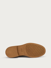 Schnürschuh aus Veloursleder mit Sohle in Kontrastfarbe - Hafer | FRAU