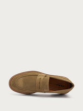 Mokassin aus Veloursleder mit Sohle in Kontrastfarbe - Planet | FRAU