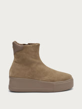 Suede flatform ankle boots - Honey | FRAU