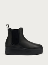 Leather flatform Chelsea boots - BLACKblack | FRAU