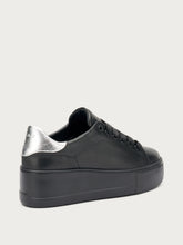 Leather flatform sneakers - BLACKsilver | FRAU