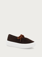 Sneakers with gusseted fastening - Cocoa | FRAU