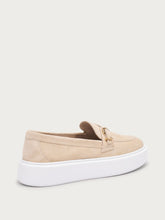 Suede slip-ons with buckle - Ecru | FRAU