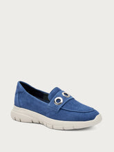 Slip-on extralight in suede con occhielli - Abisso | FRAU