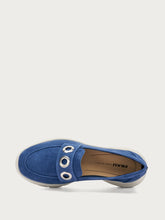 Slip-on extralight in suede con occhielli - Abisso | FRAU