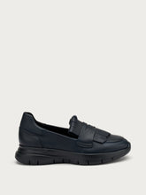Comfort tech leather loafers - Blue | FRAU