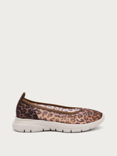 Leopard-print mesh ballet flats - Leo | FRAU