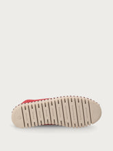 Laser-etched nubuck slip-ons - Cherry | FRAU