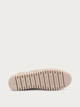 Laser-etched leather slip-ons - Cream White | FRAU