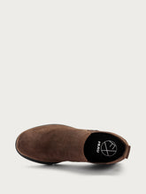 Comfortable oiled split leather Chelsea boots - Chocolate | FRAU