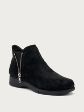 Comfort vintage-effect oiled split leather Chelsea boots - Black | FRAU