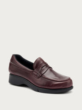 Comfort leather loafers with saddle detailing - Ebony | FRAU