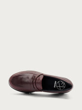 Comfort leather loafers with saddle detailing - Ebony | FRAU