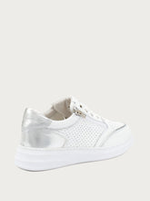 ComfortTech perforated leather sneakers with zip - OFFWHITEsilver | FRAU