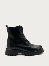Combat boots with lug sole - Black | FRAU