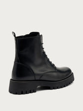 Combat boots with lug sole - Black | FRAU