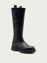 Stretch boots with lug sole - Black | FRAU