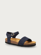 Strappy sandals with cork footbed - Blue | FRAU