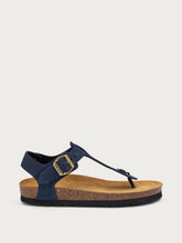 Thong sandals with cork footbed - Blue | FRAU