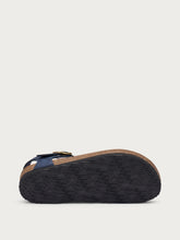 Thong sandals with cork footbed - Blue | FRAU