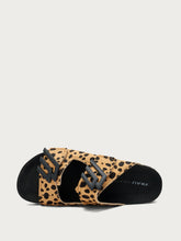 Animal-print double-strap sliders - Siena | FRAU
