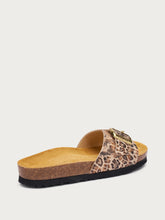 Pantoletten aus Leder mit Animal-Print - Leo | FRAU