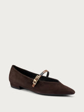 Suede pointed-toe ballet flats - Cocoa | FRAU